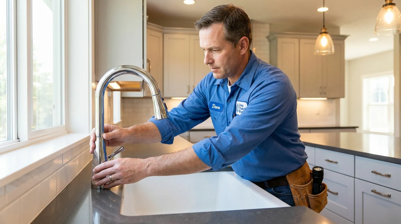 Kitchen faucet installation by Johns Plumbing LLC in Grenada